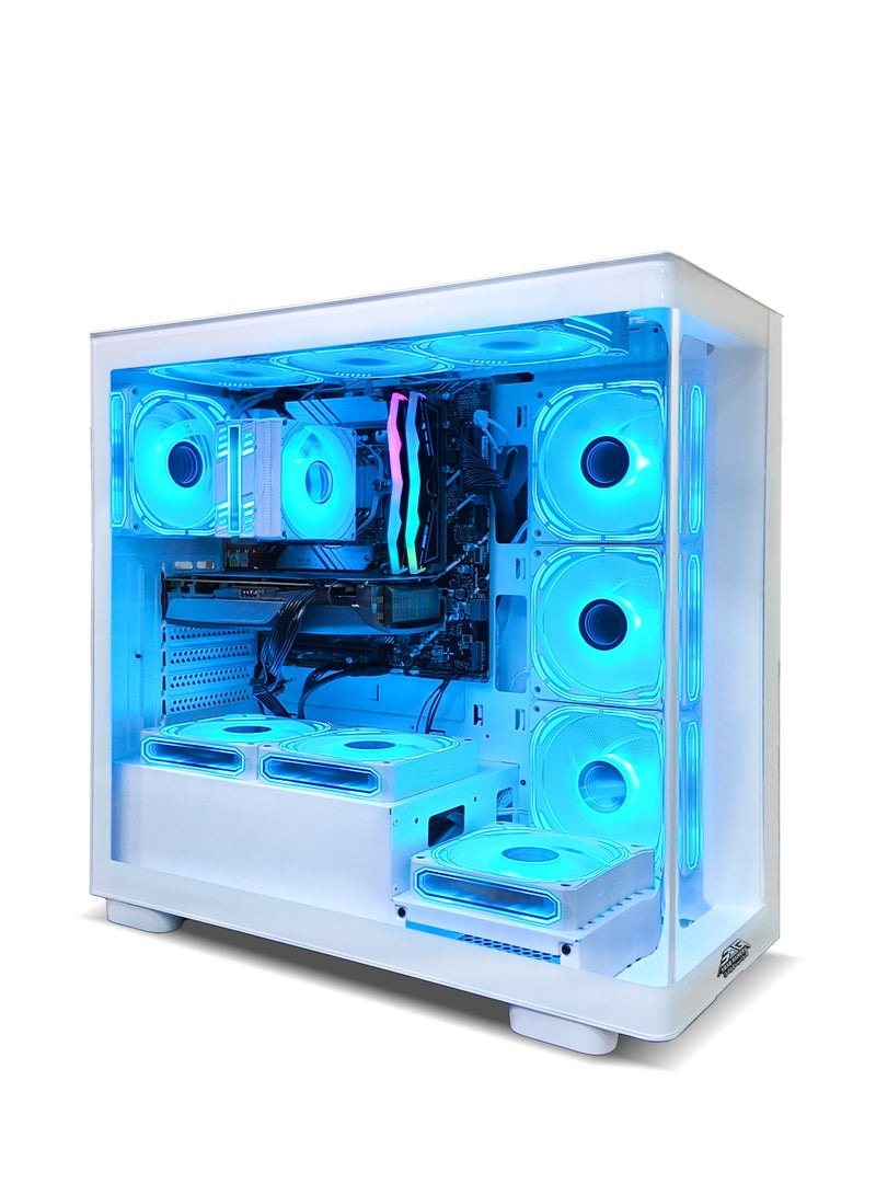 White Gaming PC,  Intel Core i9-14900KF Processor (CPU) | RTX 5080 Graphics Card (GPU) | 32GB RAM Memory | 1TB SSD Storage | Windows 11 Pro | RGB Gaming Case